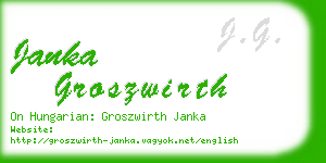 janka groszwirth business card